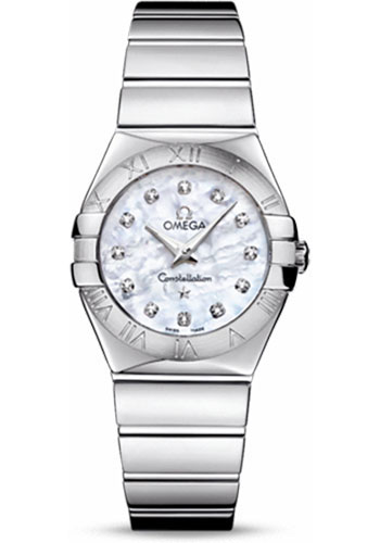 Omega Watches - Constellation Quartz 27 mm Polished Stainless Steel - Style No: 123.10.27.60.55.002