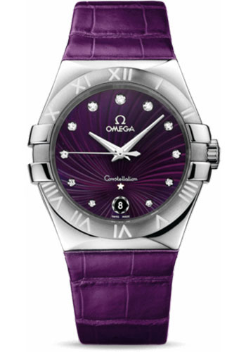 Omega Watches - Constellation Quartz 35 mm Brushed Stainless Steel - Style No: 123.13.35.60.60.001