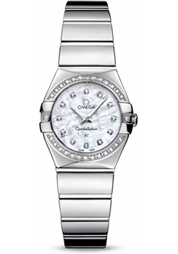 Omega Watches - Constellation Quartz 24 mm Polished Stainless Steel - Style No: 123.15.24.60.55.003