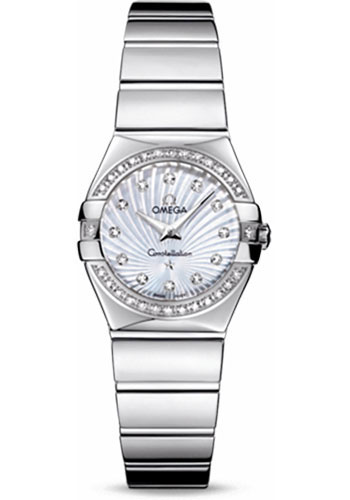 Omega Watches - Constellation Quartz 24 mm Polished Stainless Steel - Style No: 123.15.24.60.55.004