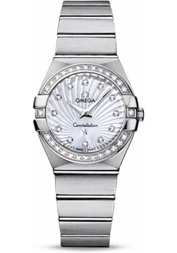 Omega Watches - Constellation Quartz 27 mm Brushed Stainless Steel - Style No: 123.15.27.60.55.002