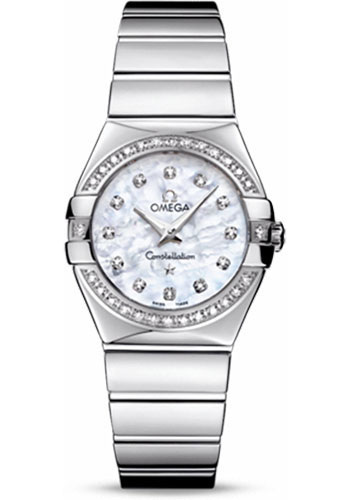 Omega Watches - Constellation Quartz 27 mm Polished Stainless Steel - Style No: 123.15.27.60.55.003