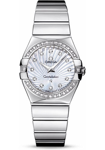 Omega Watches - Constellation Quartz 27 mm Polished Stainless Steel - Style No: 123.15.27.60.55.004