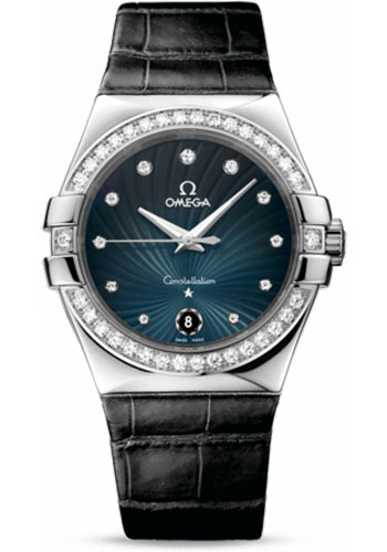 Omega Watches - Constellation Quartz 35 mm Brushed Stainless Steel - Style No: 123.18.35.60.56.001