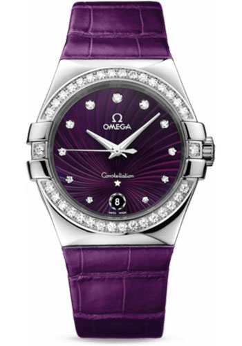 Omega Watches - Constellation Quartz 35 mm Brushed Stainless Steel - Style No: 123.18.35.60.60.001