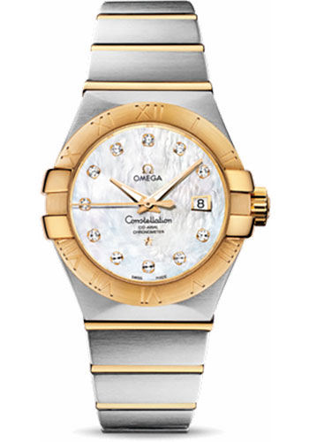 Omega Watches - Constellation Chronometer 31 mm Brushed Steel and Yellow Gold - Style No: 123.20.31.20.55.002