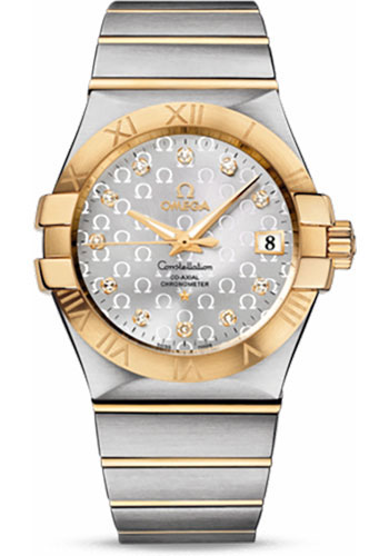 Omega Watches - Constellation Chronometer 35 mm Brushed Steel and Yellow Gold - Style No: 123.20.35.20.52.004