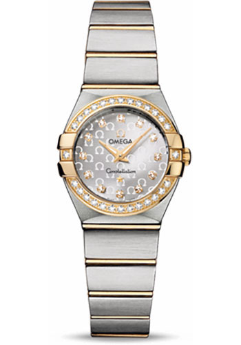 Omega Watches - Constellation Quartz 24 mm Brushed Steel and Yellow Gold - Style No: 123.25.24.60.52.002