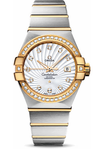 Omega Watches - Constellation Chronometer 31 mm Brushed Steel and Yellow Gold - Style No: 123.25.31.20.55.002