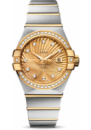 Omega Watches - Constellation Chronometer 31 mm Brushed Steel and Yellow Gold - Style No: 123.25.31.20.58.001