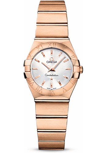 Omega Watches - Constellation Quartz 24 mm Brushed Red Gold - Style No: 123.50.24.60.02.001