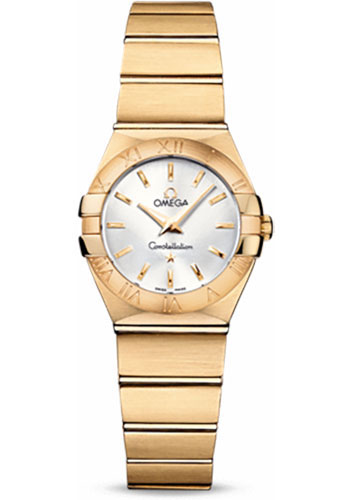 Omega Watches - Constellation Quartz 24 mm Brushed Yellow Gold - Style No: 123.50.24.60.02.002