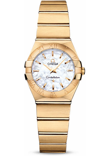 Omega Watches - Constellation Quartz 24 mm Brushed Yellow Gold - Style No: 123.50.24.60.05.002