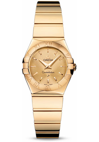 Omega Watches - Constellation Quartz 24 mm Polished Yellow Gold - Style No: 123.50.24.60.08.002