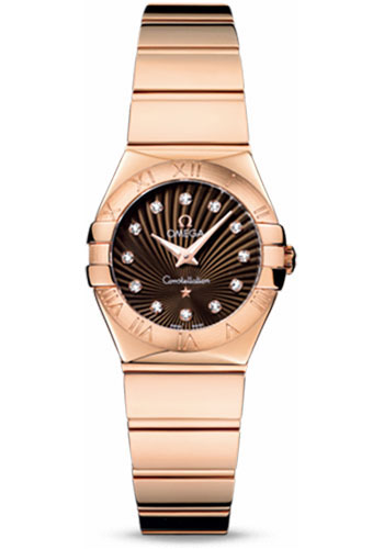 Omega Watches - Constellation Quartz 24 mm Polished Red Gold - Style No: 123.50.24.60.63.002