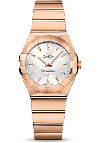 Omega Watches - Constellation Quartz 27 mm Brushed Red Gold - Style No: 123.50.27.60.02.001