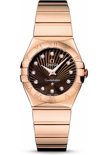 Omega Watches - Constellation Quartz 27 mm Polished Red Gold - Style No: 123.50.27.60.63.002
