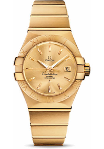 Omega Watches - Constellation Chronometer 31 mm Brushed Yellow Gold - Style No: 123.50.31.20.08.001
