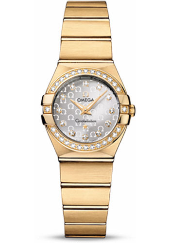 Omega Watches - Constellation Quartz 24 mm Brushed Yellow Gold - Style No: 123.55.24.60.52.002