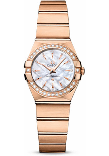 Omega Watches - Constellation Quartz 24 mm Brushed Red Gold - Style No: 123.55.24.60.55.002