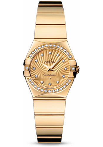 Omega Watches - Constellation Quartz 24 mm Polished Yellow Gold - Style No: 123.55.24.60.58.002