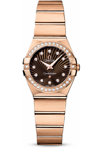 Omega Watches - Constellation Quartz 24 mm Brushed Red Gold - Style No: 123.55.24.60.63.001