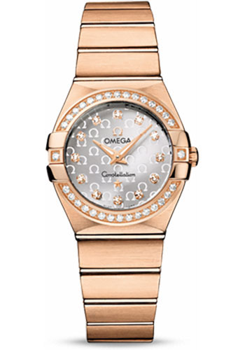 Omega Watches - Constellation Quartz 27 mm Brushed Red Gold - Style No: 123.55.27.60.52.001