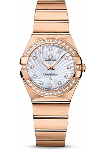 Omega Watches - Constellation Quartz 27 mm Brushed Red Gold - Style No: 123.55.27.60.55.001