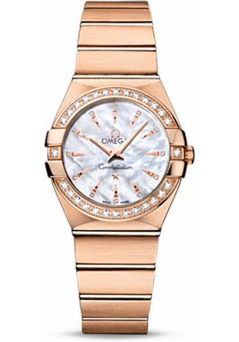 Omega Watches - Constellation Quartz 27 mm Brushed Red Gold - Style No: 123.55.27.60.55.002