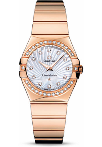 Omega Watches - Constellation Quartz 27 mm Polished Red Gold - Style No: 123.55.27.60.55.005