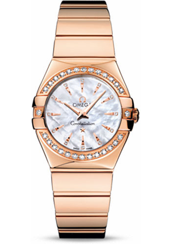 Omega Watches - Constellation Quartz 27 mm Polished Red Gold - Style No: 123.55.27.60.55.006