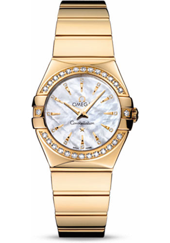 Omega Watches - Constellation Quartz 27 mm Polished Yellow Gold - Style No: 123.55.27.60.55.008