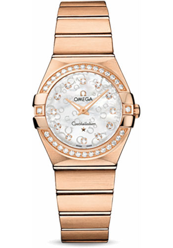 Omega Watches - Constellation Quartz 27 mm Brushed Red Gold - Style No: 123.55.27.60.55.015