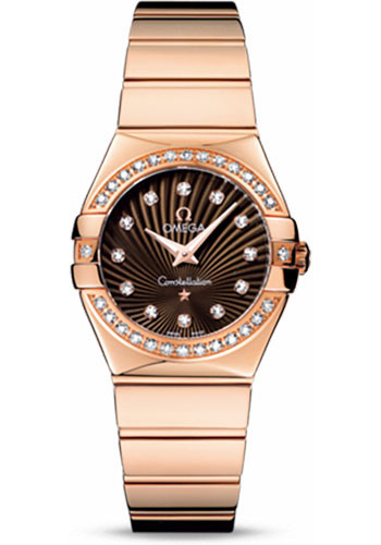 Omega Watches - Constellation Quartz 27 mm Polished Red Gold - Style No: 123.55.27.60.63.002