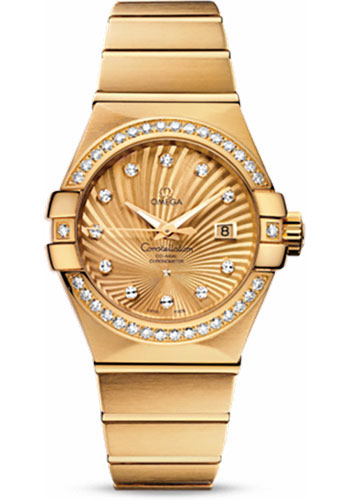 Omega Watches - Constellation Chronometer 31 mm Brushed Yellow Gold - Style No: 123.55.31.20.58.001