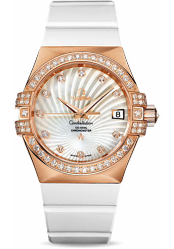 Omega Watches - Constellation Chronometer 35 mm Brushed Red Gold - Style No: 123.57.35.20.55.001