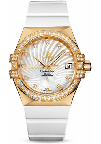 Omega Watches - Constellation Chronometer 35 mm Brushed Yellow Gold - Style No: 123.57.35.20.55.003