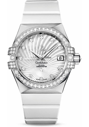 Omega Watches - Constellation Chronometer 35 mm Brushed White Gold - Style No: 123.57.35.20.55.005