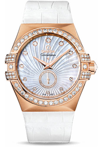 Omega Watches - Constellation Chronometer 35 mm Small Seconds Brushed Red Gold - Style No: 123.58.35.20.55.001