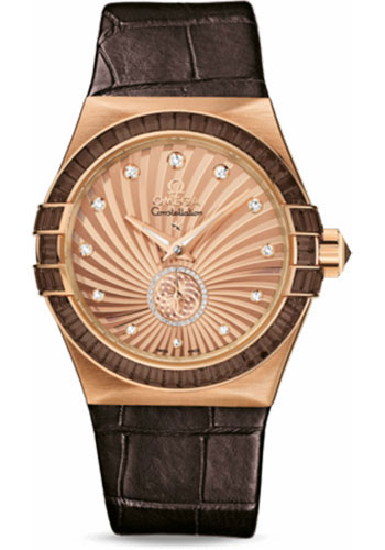 Omega Watches - Constellation Chronometer 35 mm Small Seconds Brushed Red Gold - Style No: 123.58.35.20.99.001