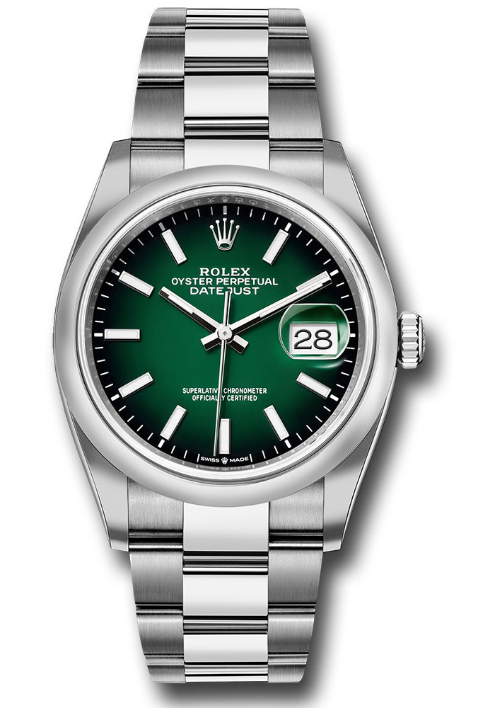 Rolex Watches - Datejust 36 Steel - Domed Bezel - Oyster - Style No: 126200 groio
