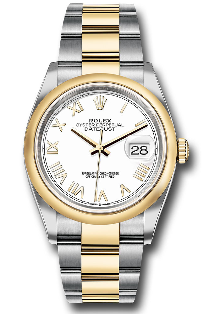 Rolex Watches - Datejust 36 Steel and Yellow Gold - Domed Bezel - Oyster - Style No: 126203 whnro