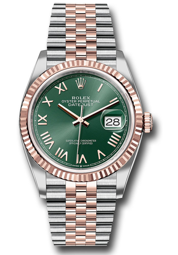 Rolex Watches - Datejust 36 Steel and Pink Gold - Fluted Bezel - Jubilee - Style No: 126231 ognrj