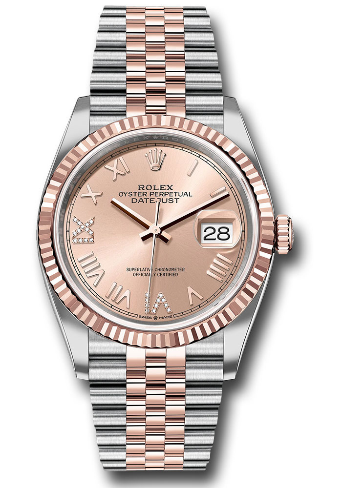 Rolex Watches - Datejust 36 Steel and Pink Gold - Fluted Bezel - Jubilee - Style No: 126231 rodnr69j