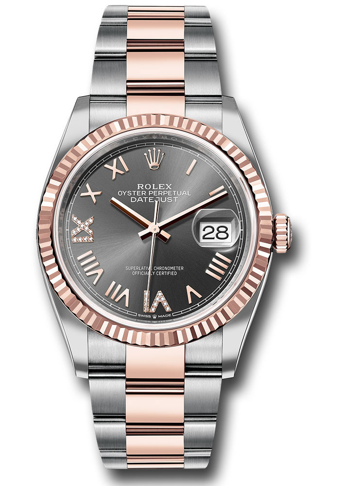 Rolex Watches - Datejust 36 Steel and Pink Gold - Fluted Bezel - Oyster - Style No: 126231 slgdnr69o