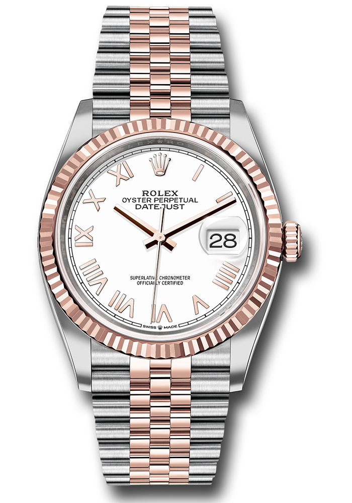 Rolex Watches - Datejust 36 Steel and Pink Gold - Fluted Bezel - Jubilee - Style No: 126231 whnrj