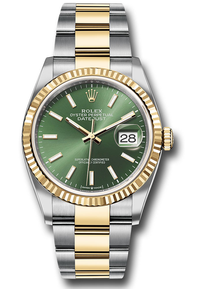 Rolex Watches - Datejust 36 Steel and Yellow Gold - Fluted Bezel - Oyster - Style No: 126233 ogio