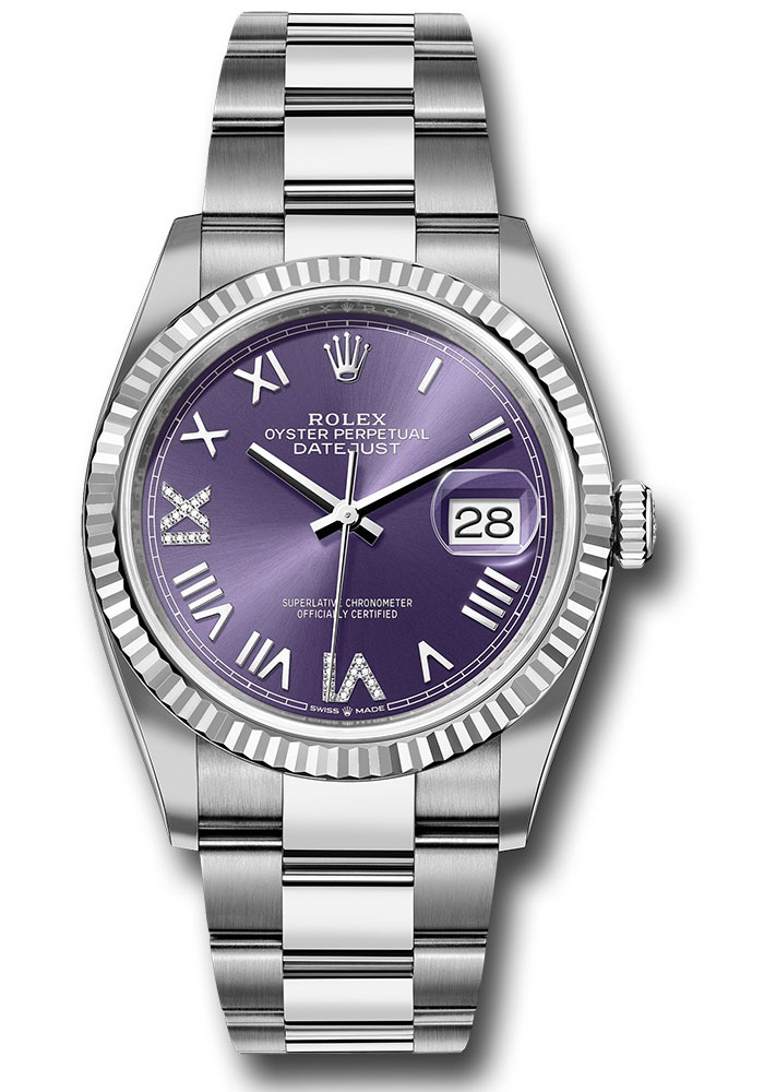 Rolex Watches - Datejust 36 Steel and White Gold - Fluted Bezel - Oyster - Style No: 126234 audnr69o