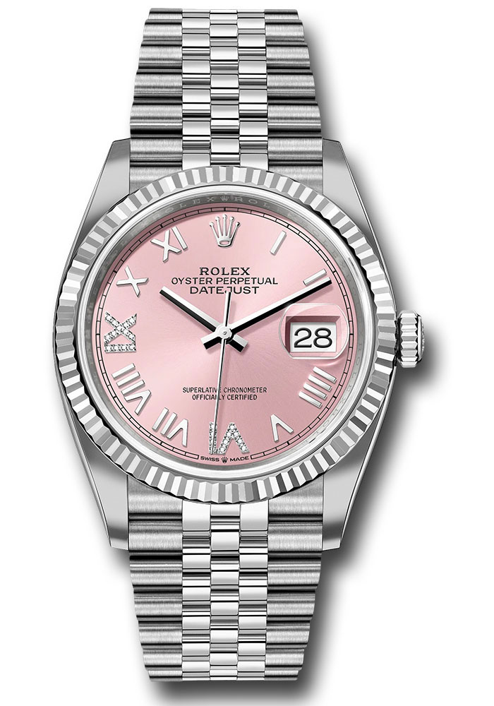 Rolex Watches - Datejust 36 Steel and White Gold - Fluted Bezel - Jubilee - Style No: 126234 pdnr69j