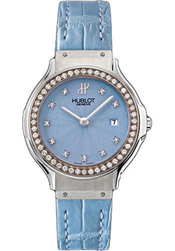 Hublot Watches - Classic 32mm Stainless Steel With Diamonds - Style No: 1405.BF24.1.014.1.croco